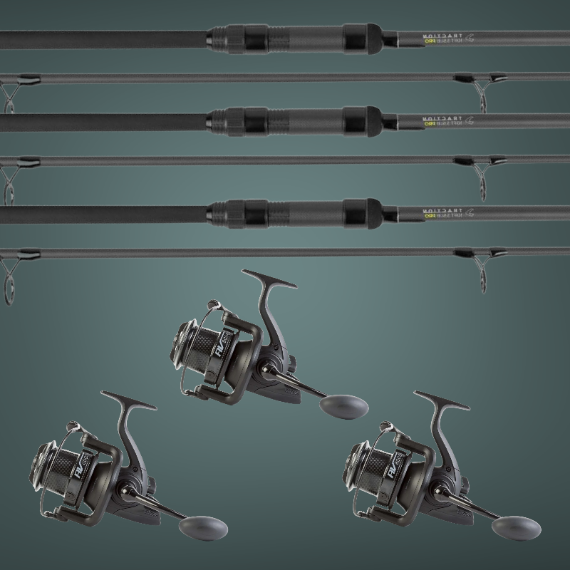 3 Avid carp traction pro 12ft carp rods & Av 8000 reels – Carp Tackle  Giveaways